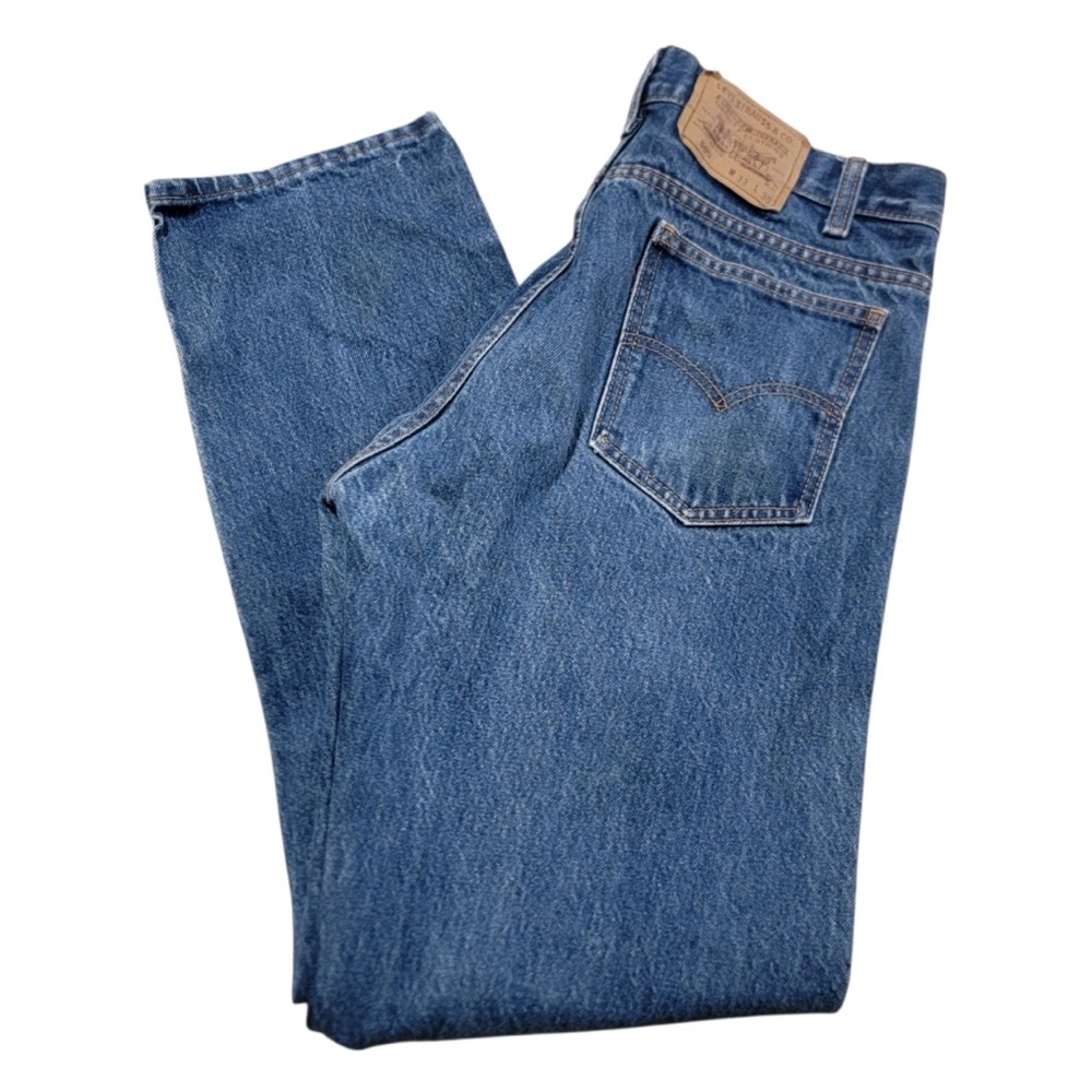 Vintage Levi’s 505 Regular Fit Straight Leg Jeans 33x30 Orange Tab